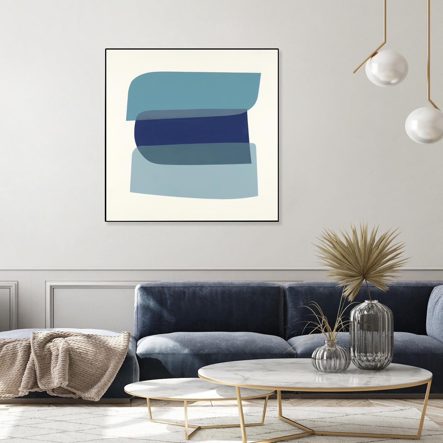 Shapes II V5 by KC Haxton on GIANT ART - blues geometric shapes