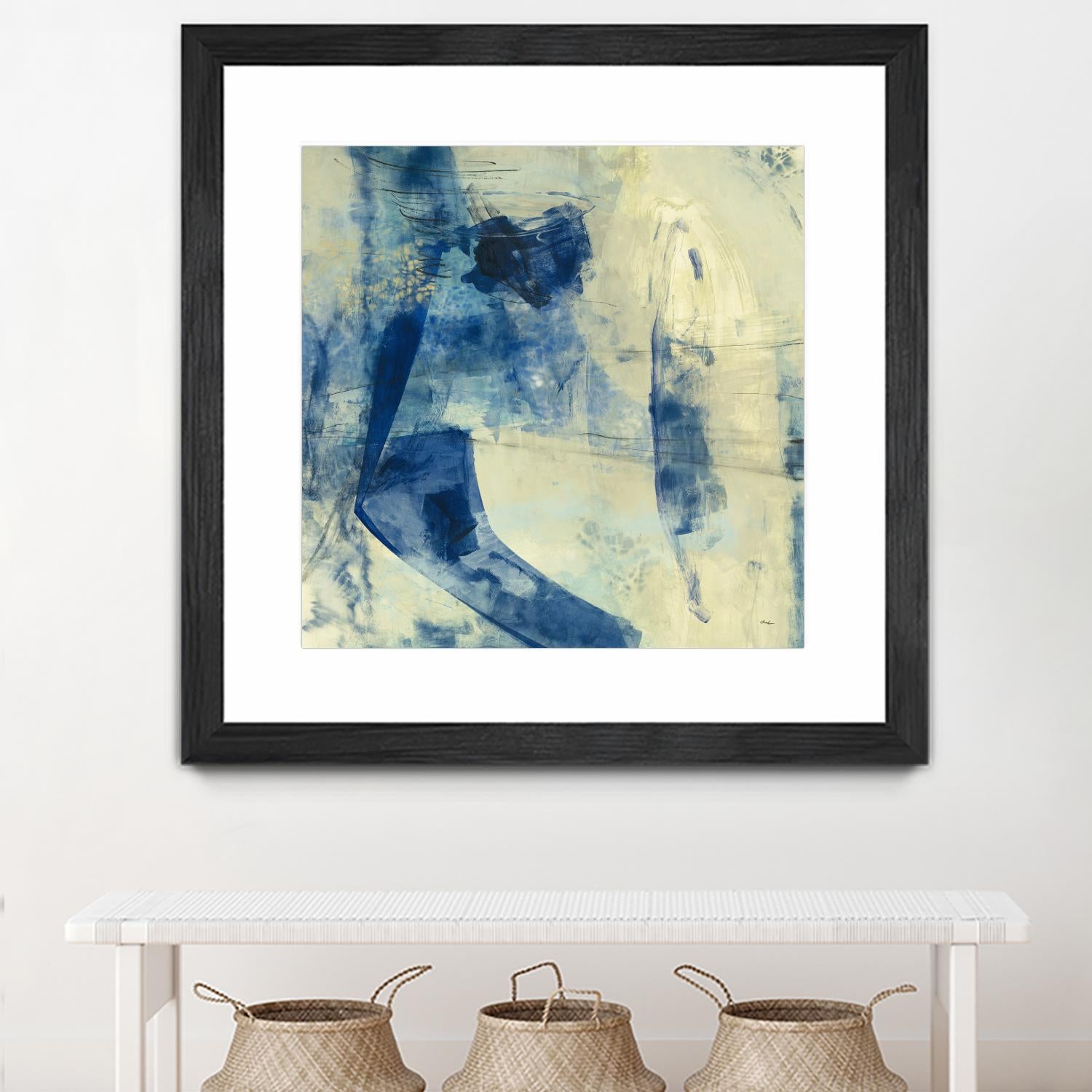 Blue Daze II by Randy Hibberd on GIANT ART - beige abstract