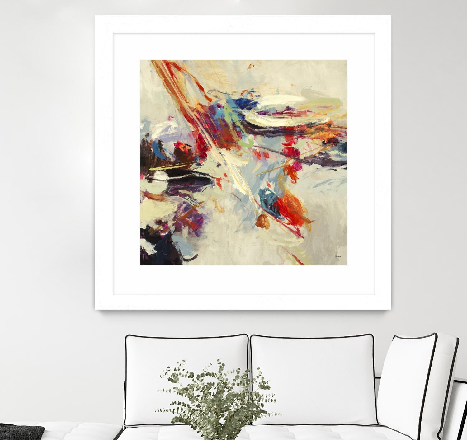 Positive Energy I by Randy Hibberd on GIANT ART - beige abstract
