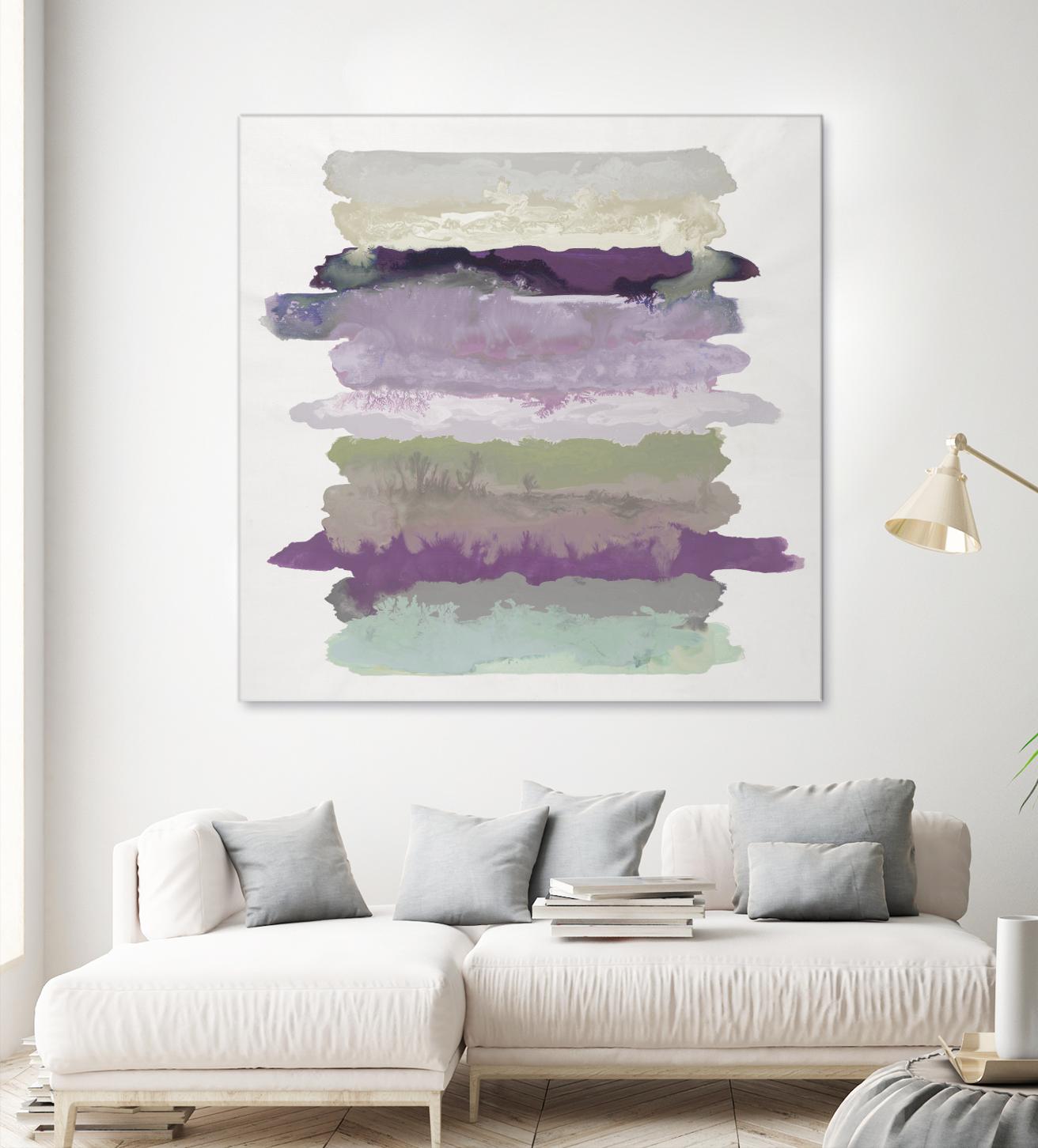 Flowing Energy II V3 by Randy Hibberd on GIANT ART - purples abstract