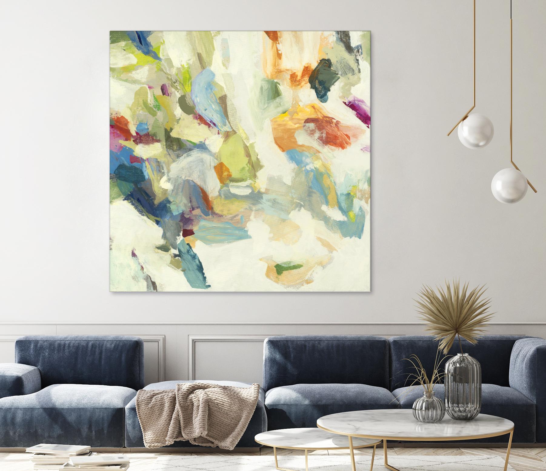Organic Building Blocks by Randy Hibberd on GIANT ART - greens abstract, organic shapes