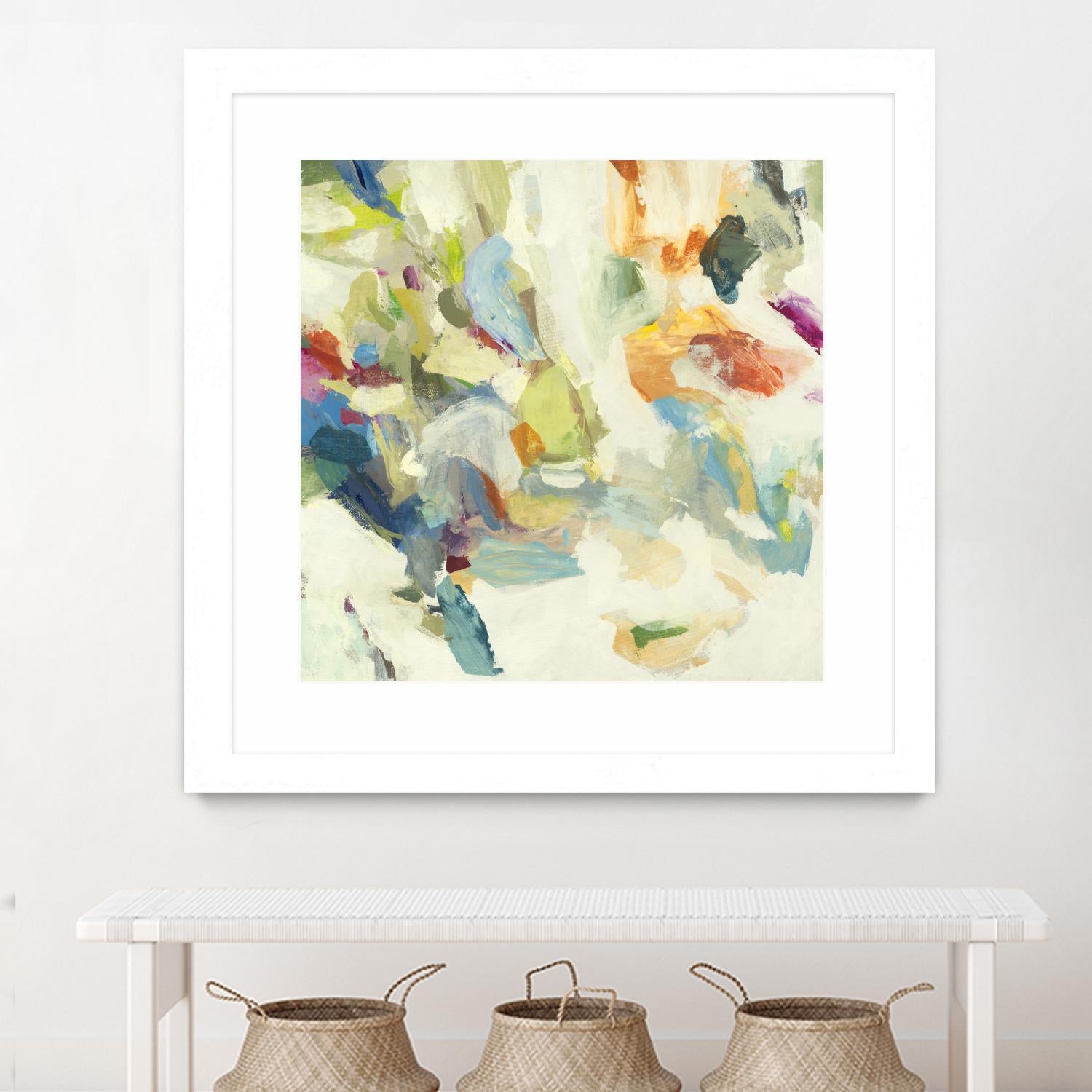 Organic Building Blocks by Randy Hibberd on GIANT ART - greens abstract, organic shapes