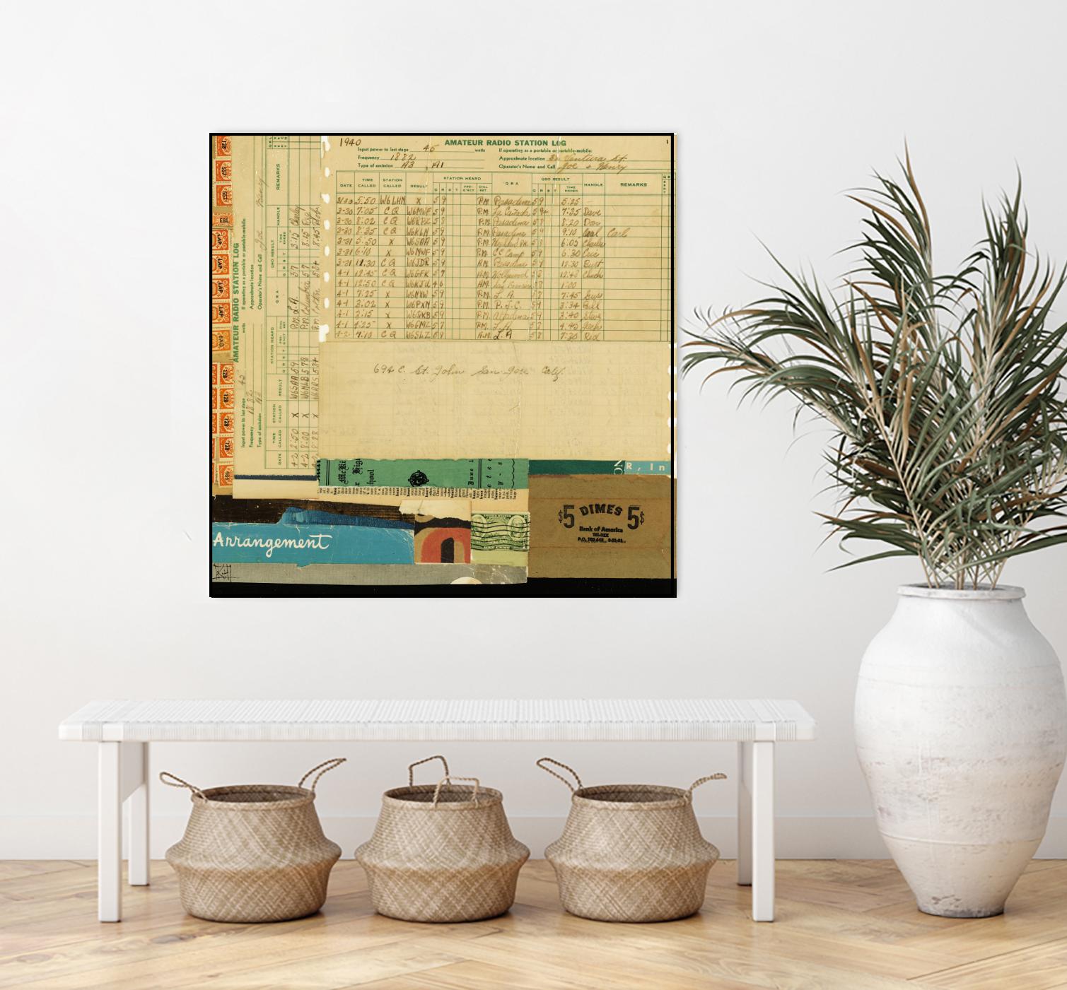 Ephemera Scape IV by Kelsey Hochstatter on GIANT ART - blue contemporary