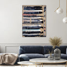 Light Blue, Red, Black by Jeff Iorillo on GIANT ART - black abstract