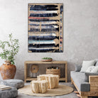 Light Blue, Red, Black by Jeff Iorillo on GIANT ART - black abstract