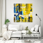 Old Yeller With Blue Velocity by Jeff Iorillo on GIANT ART - blue abstract