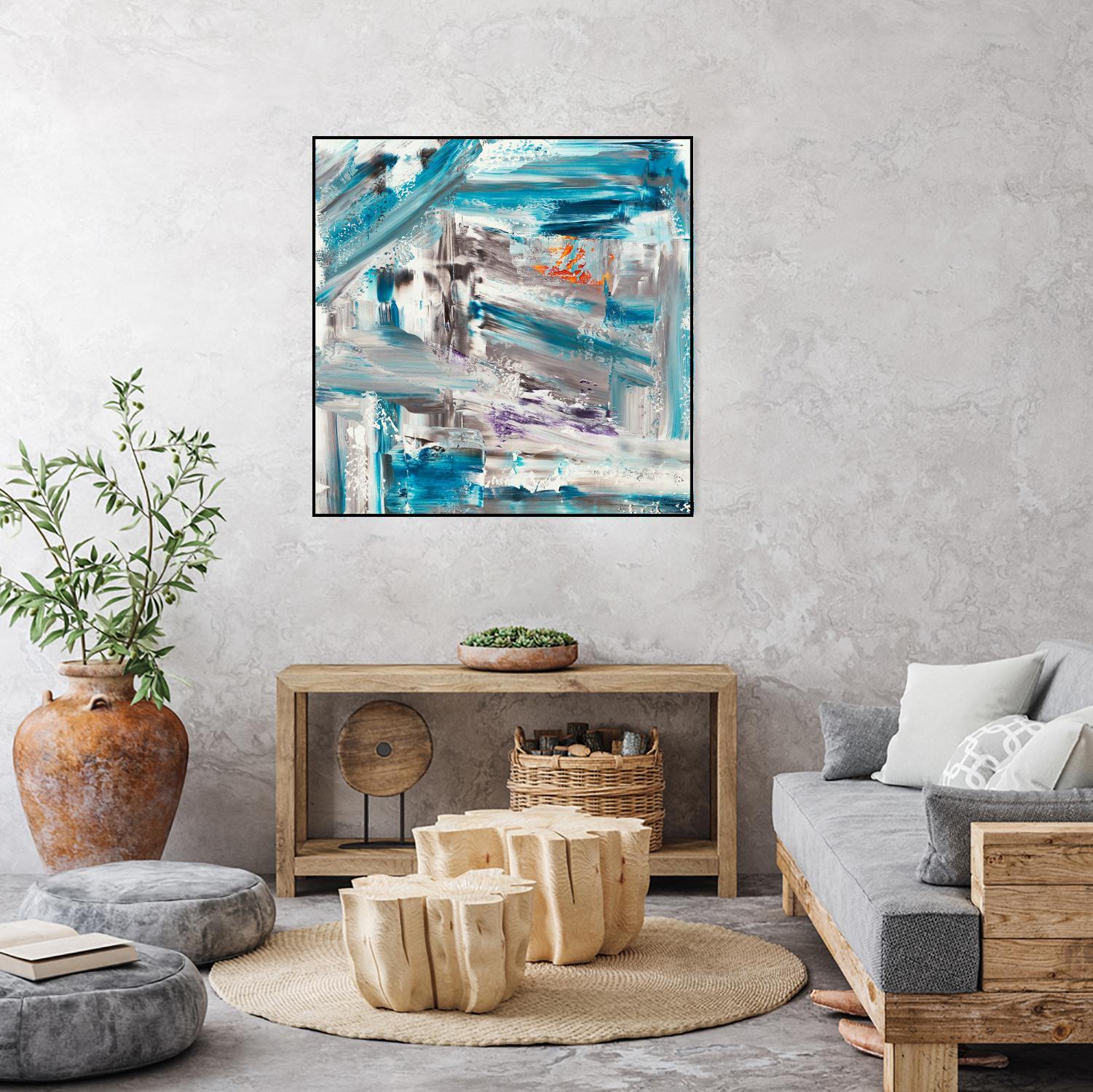 UNTIL THE VERY LAST SECOND by JEFF IORILLO on GIANT ART - blue abstract abstract