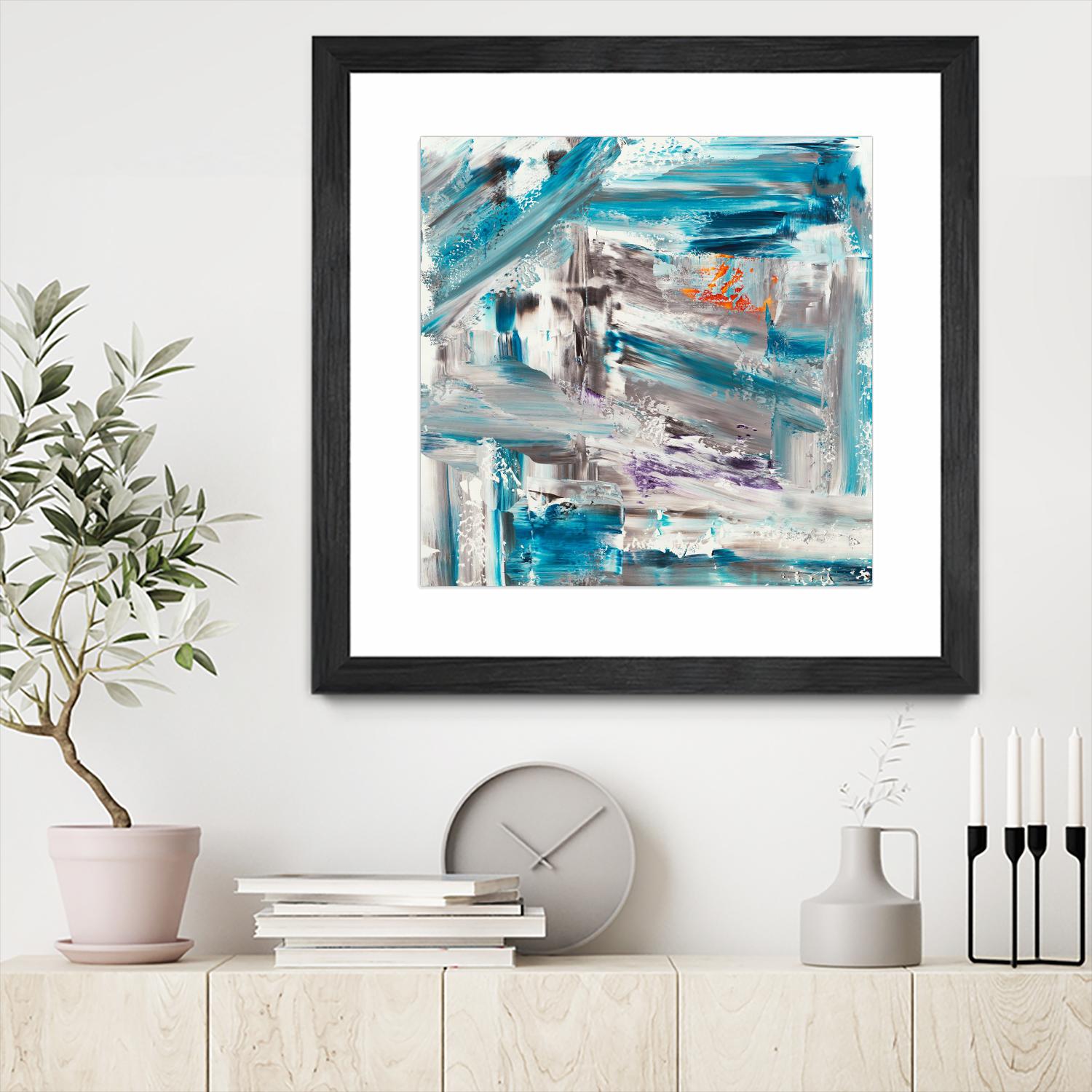 UNTIL THE VERY LAST SECOND by JEFF IORILLO on GIANT ART - blue abstract abstract