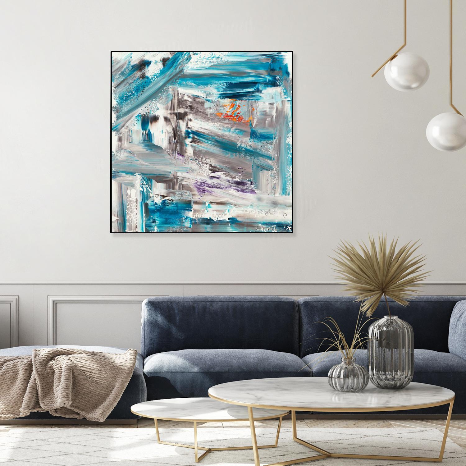UNTIL THE VERY LAST SECOND by JEFF IORILLO on GIANT ART - blue abstract abstract