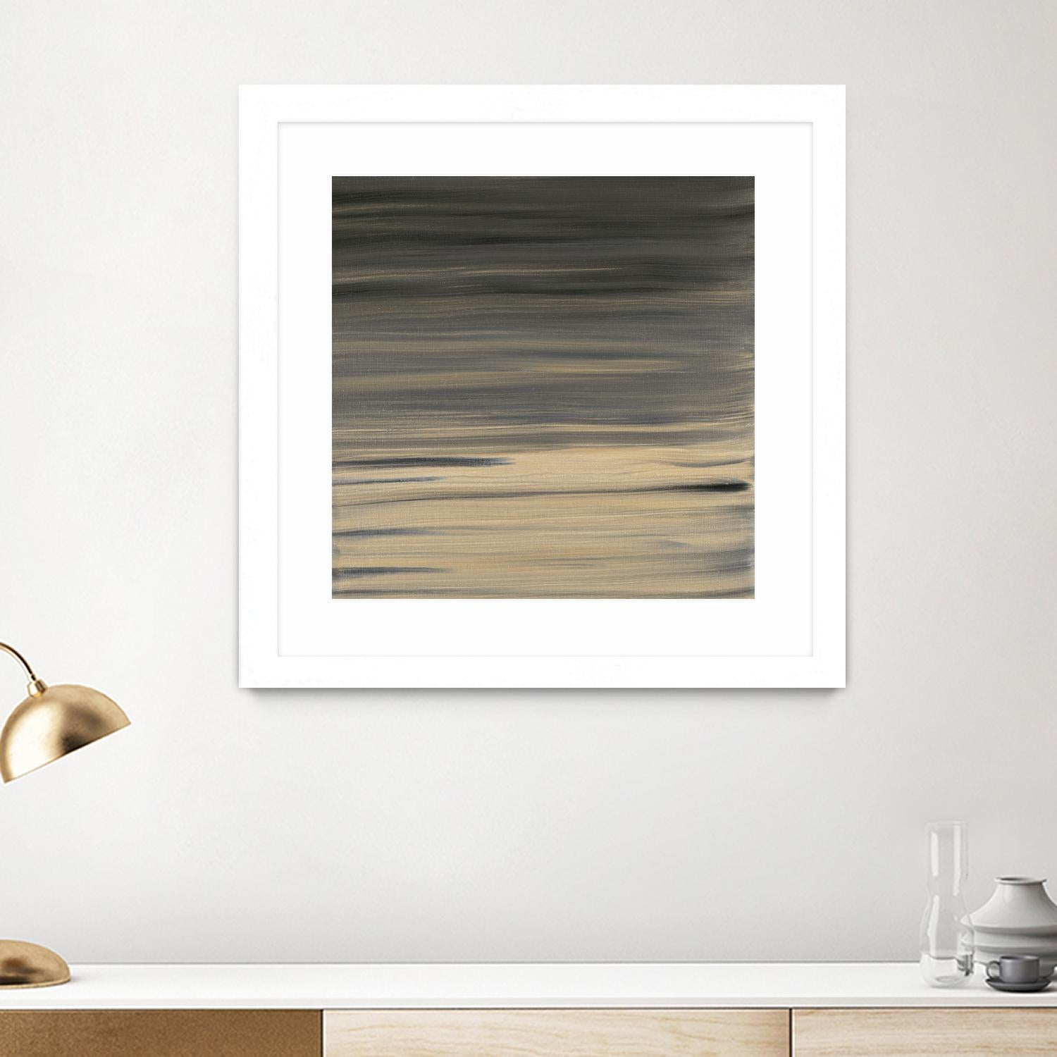 Peach Stripes by Corrie LaVelle on GIANT ART - black abstract