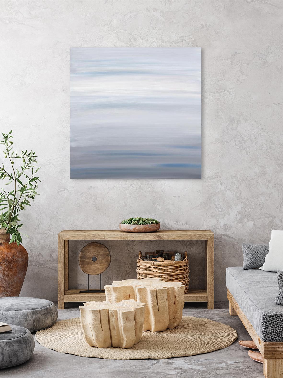 Blue Stripes by Corrie LaVelle on GIANT ART - white abstract