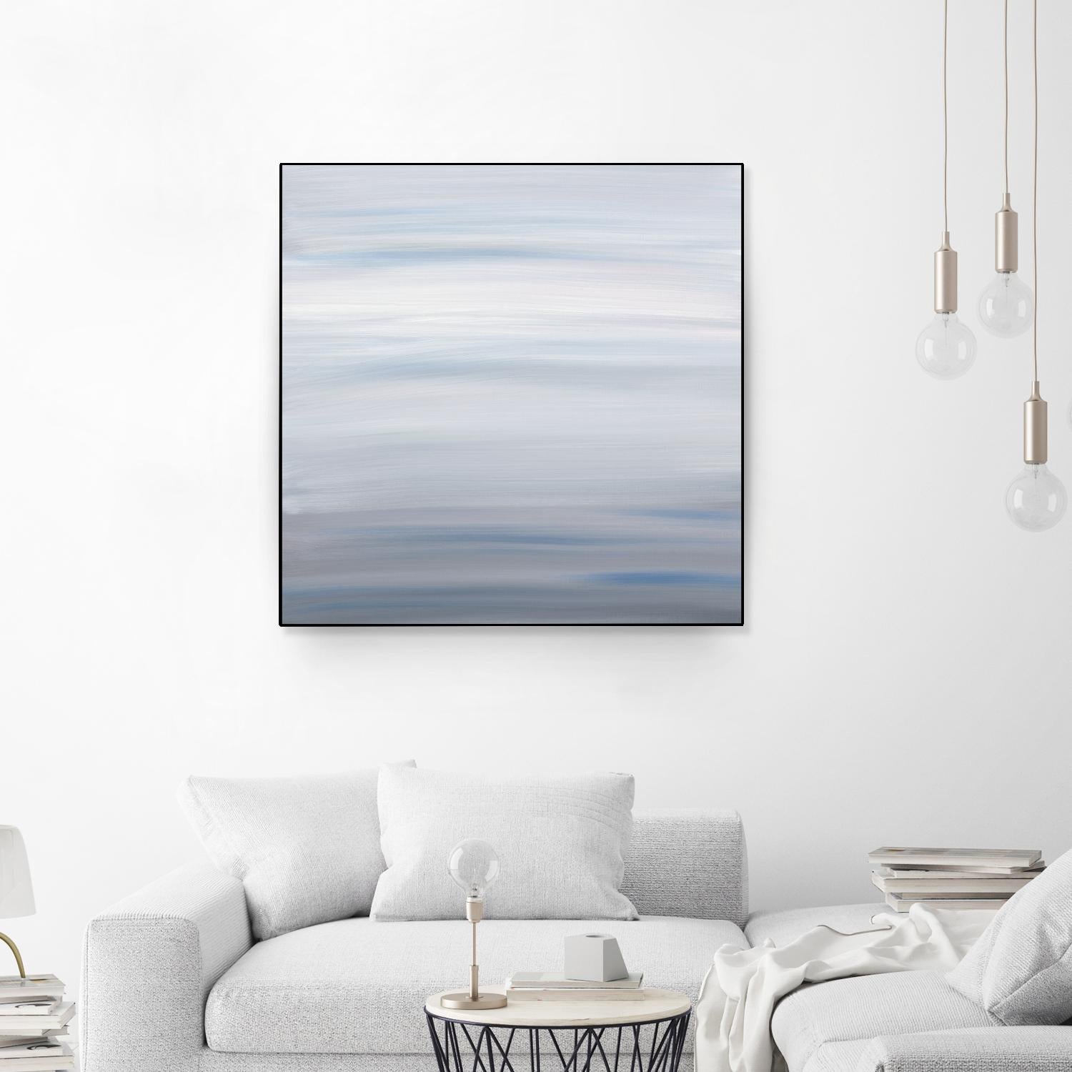 Blue Stripes by Corrie LaVelle on GIANT ART - white abstract