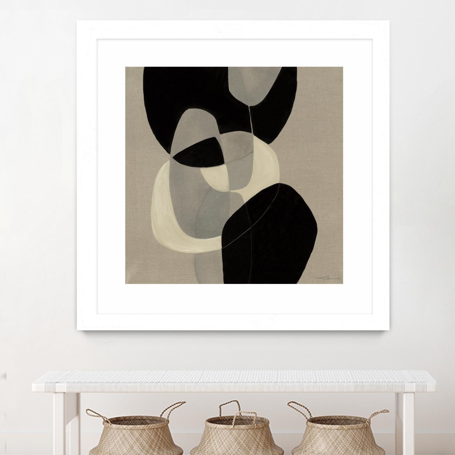 Gravity III by Kippi Leonard on GIANT ART - beige organic shapes