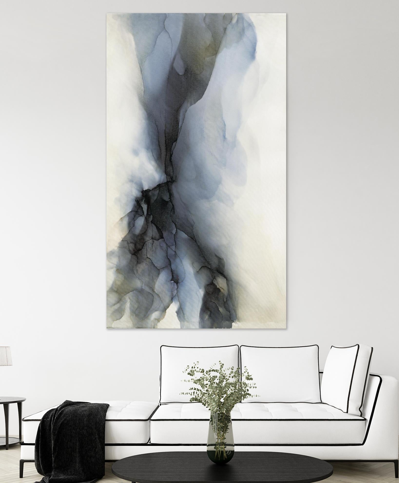 Reflection by Kippi Leonard on GIANT ART - blues fluid abstracts