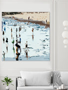 Self Reflection by Beth Ann Lawson on GIANT ART - blues coastal waves
