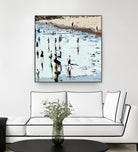 Self Reflection by Beth Ann Lawson on GIANT ART - blues coastal waves