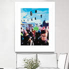 The March by Beth Ann Lawson on GIANT ART - blues figurative crowd