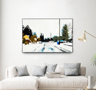 Winterhood by Beth Ann Lawson on GIANT ART - whites & creams scenic winter