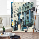 Alone Downtown by Beth Ann Lawson on GIANT ART - whites & creams cityscapes city