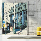 Alone Downtown by Beth Ann Lawson on GIANT ART - whites & creams cityscapes city