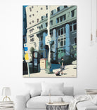 Alone Downtown by Beth Ann Lawson on GIANT ART - whites & creams cityscapes city