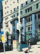 Alone Downtown by Beth Ann Lawson on GIANT ART - whites & creams cityscapes city