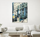 Alone Downtown by Beth Ann Lawson on GIANT ART - whites & creams cityscapes city