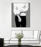 Mr.Right black and white by Beth Ann Lawson on GIANT ART - white black & white black pants