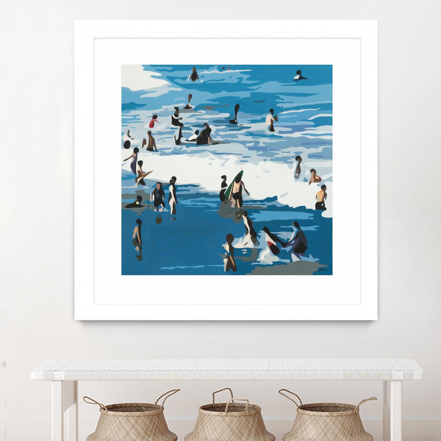 Surf's Up by Beth Ann Lawson on GIANT ART - blues coastal waves