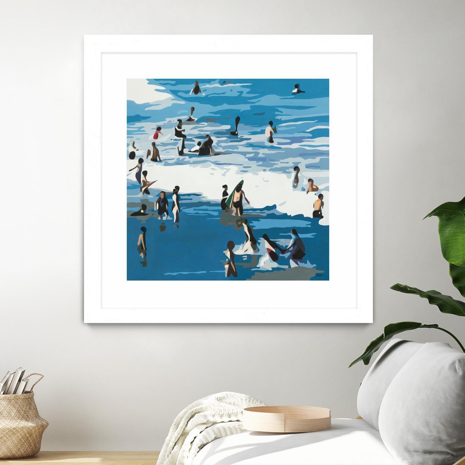 Surf's Up by Beth Ann Lawson on GIANT ART - blues coastal waves