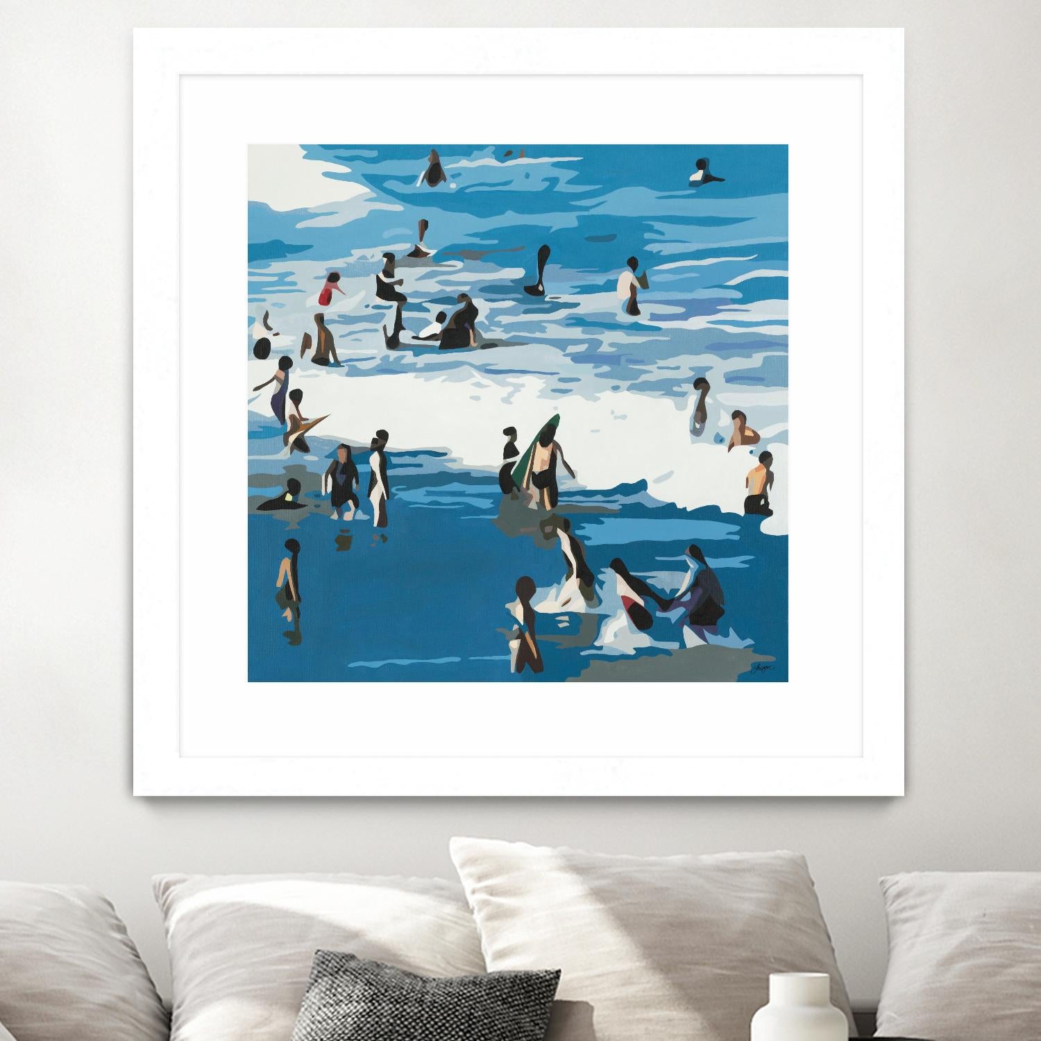 Surf's Up by Beth Ann Lawson on GIANT ART - blues coastal waves
