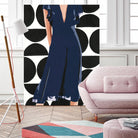 Ms. Thing In Navy by Beth Ann Lawson on GIANT ART - blues figurative woman