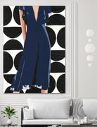 Ms. Thing In Navy by Beth Ann Lawson on GIANT ART - blues figurative woman