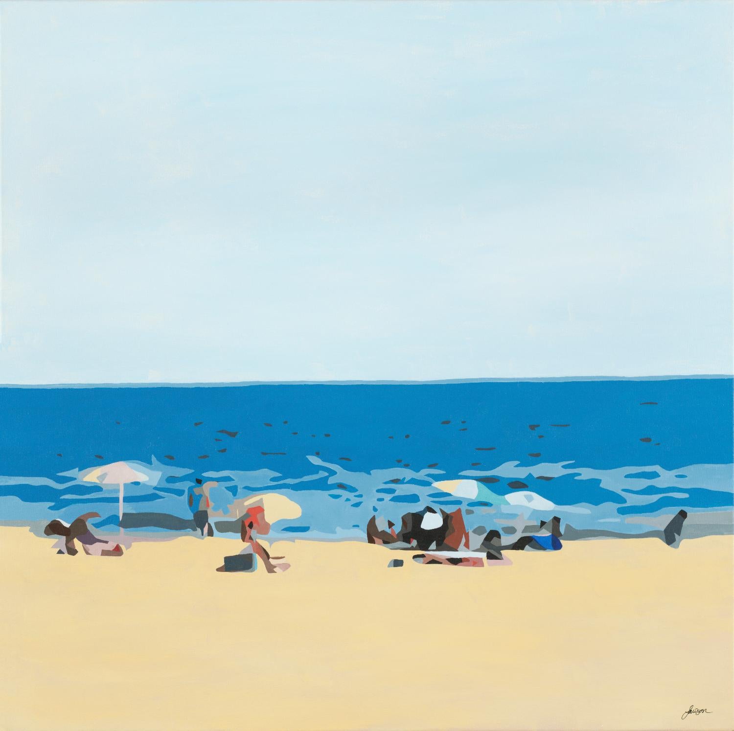 A Day At The Beach by Beth Ann Lawson on GIANT ART - blues coastal beach