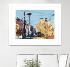Eye Of The Needle by Beth Ann Lawson on GIANT ART - blues cityscapes space needle