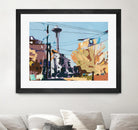 Eye Of The Needle by Beth Ann Lawson on GIANT ART - blues cityscapes space needle