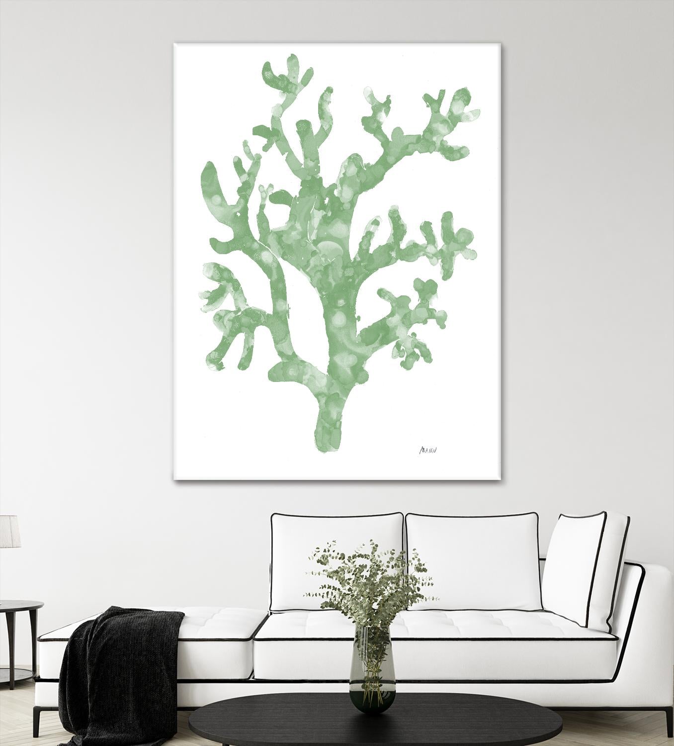 Sea Coral I V1 by Patti Mann on GIANT ART - blacks organic shapes