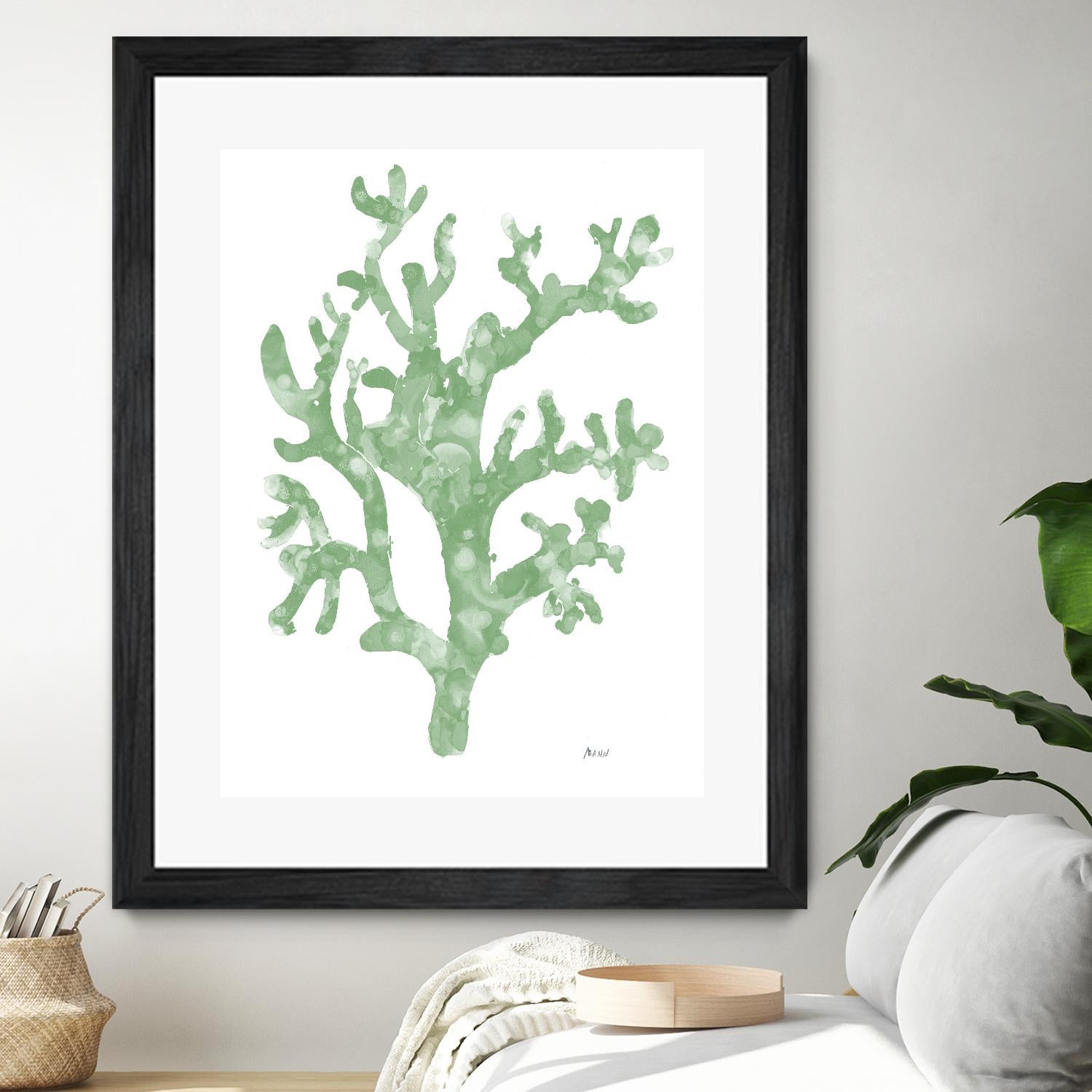 Sea Coral I V1 by Patti Mann on GIANT ART - blacks organic shapes