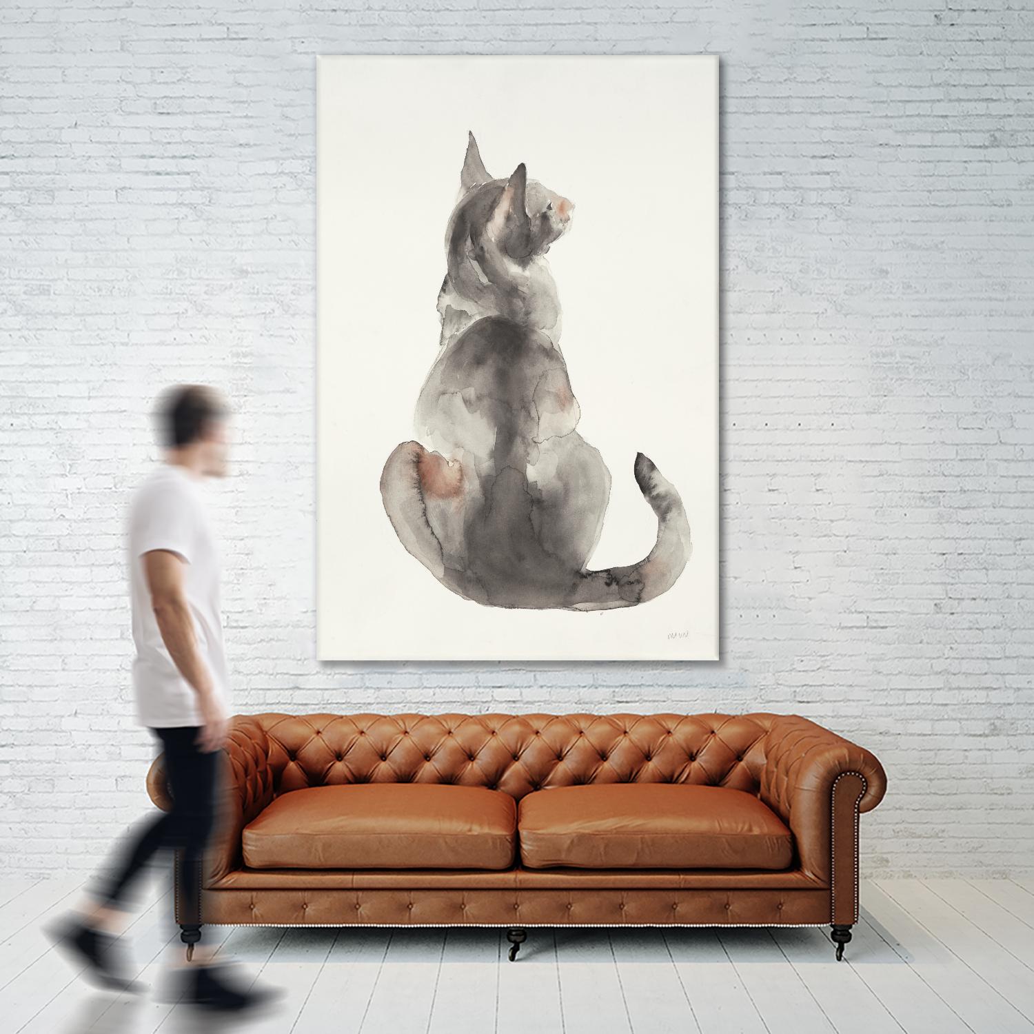 Poise I by Patti Mann on GIANT ART - grays cats