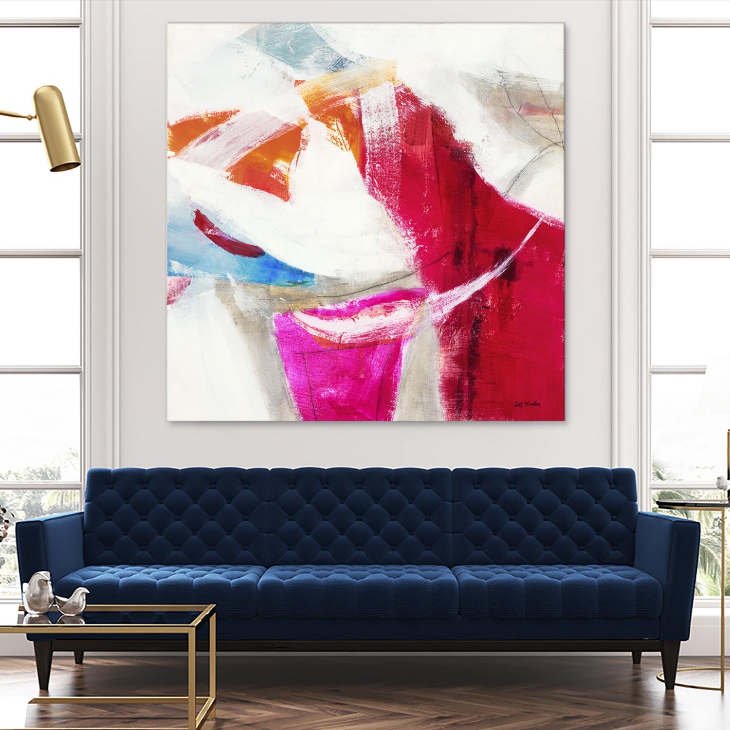Slow Red Drift V3 by Jill Martin on GIANT ART - pinks abstract