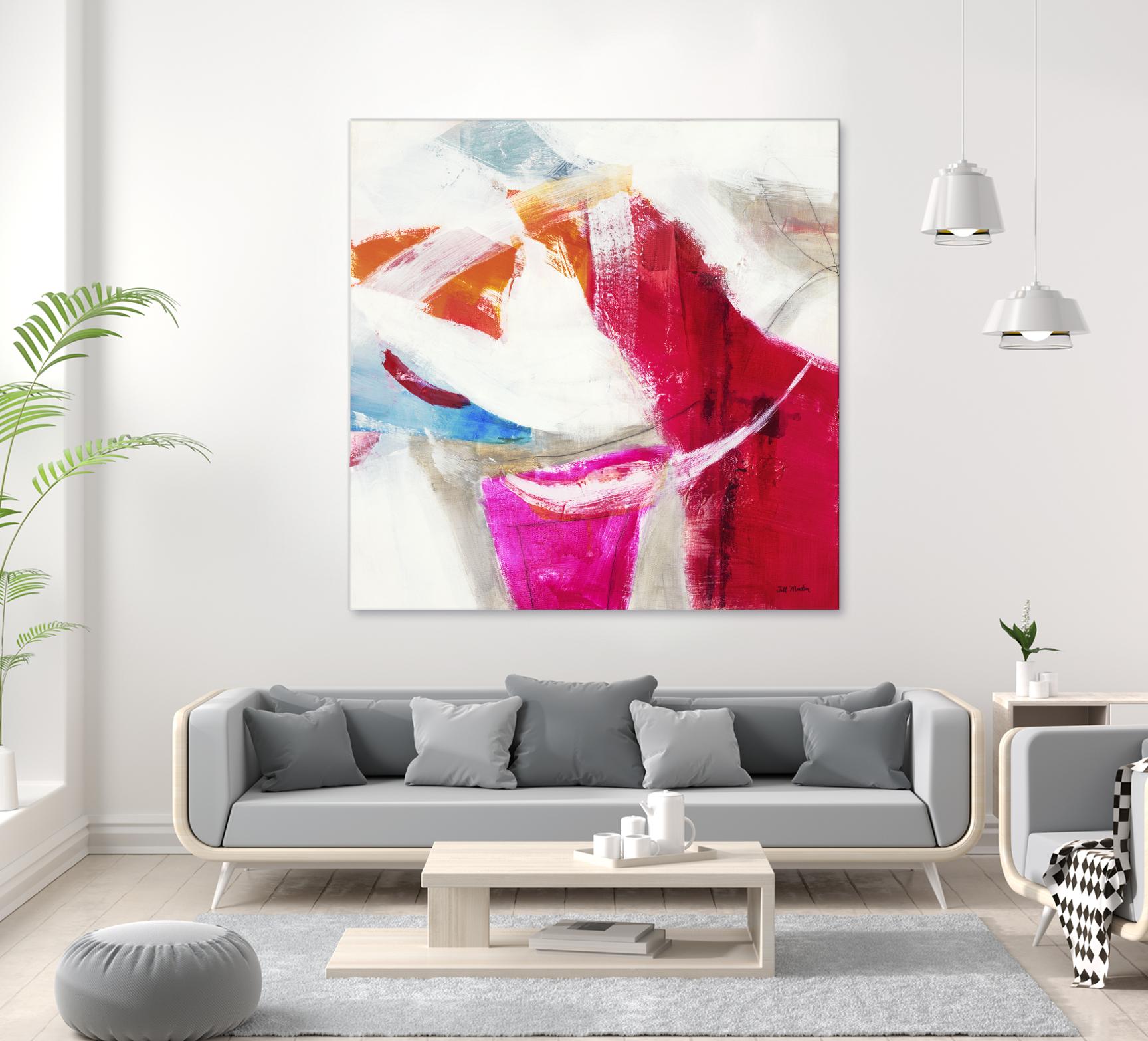 Slow Red Drift V3 by Jill Martin on GIANT ART - pinks abstract