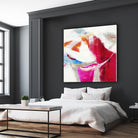 Slow Red Drift V3 by Jill Martin on GIANT ART - pinks abstract