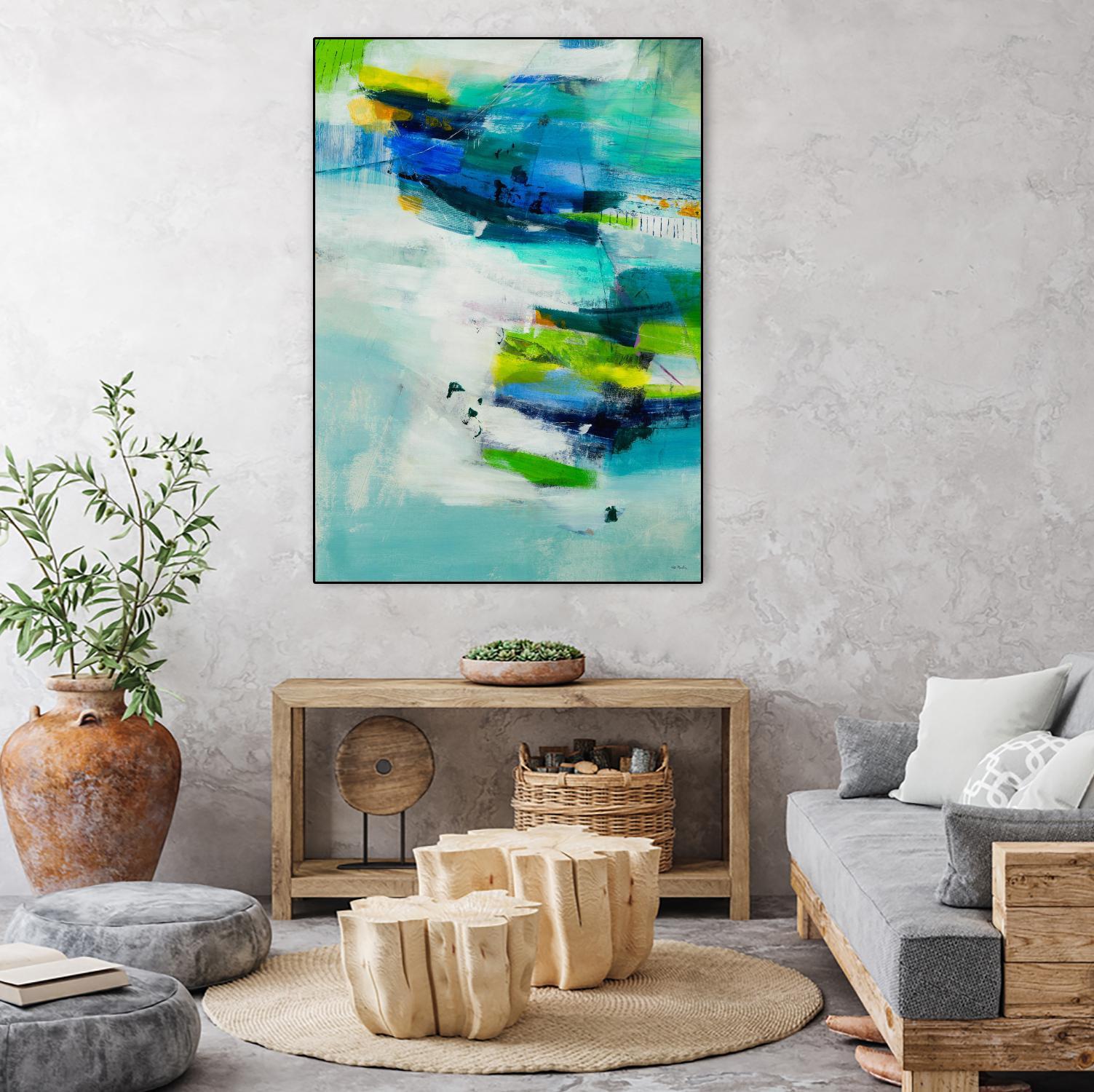 Moving Quickly by Jill Martin on GIANT ART - blues abstract blue