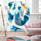 Walking By The Pond by Jill Martin on GIANT ART - blues abstract blue