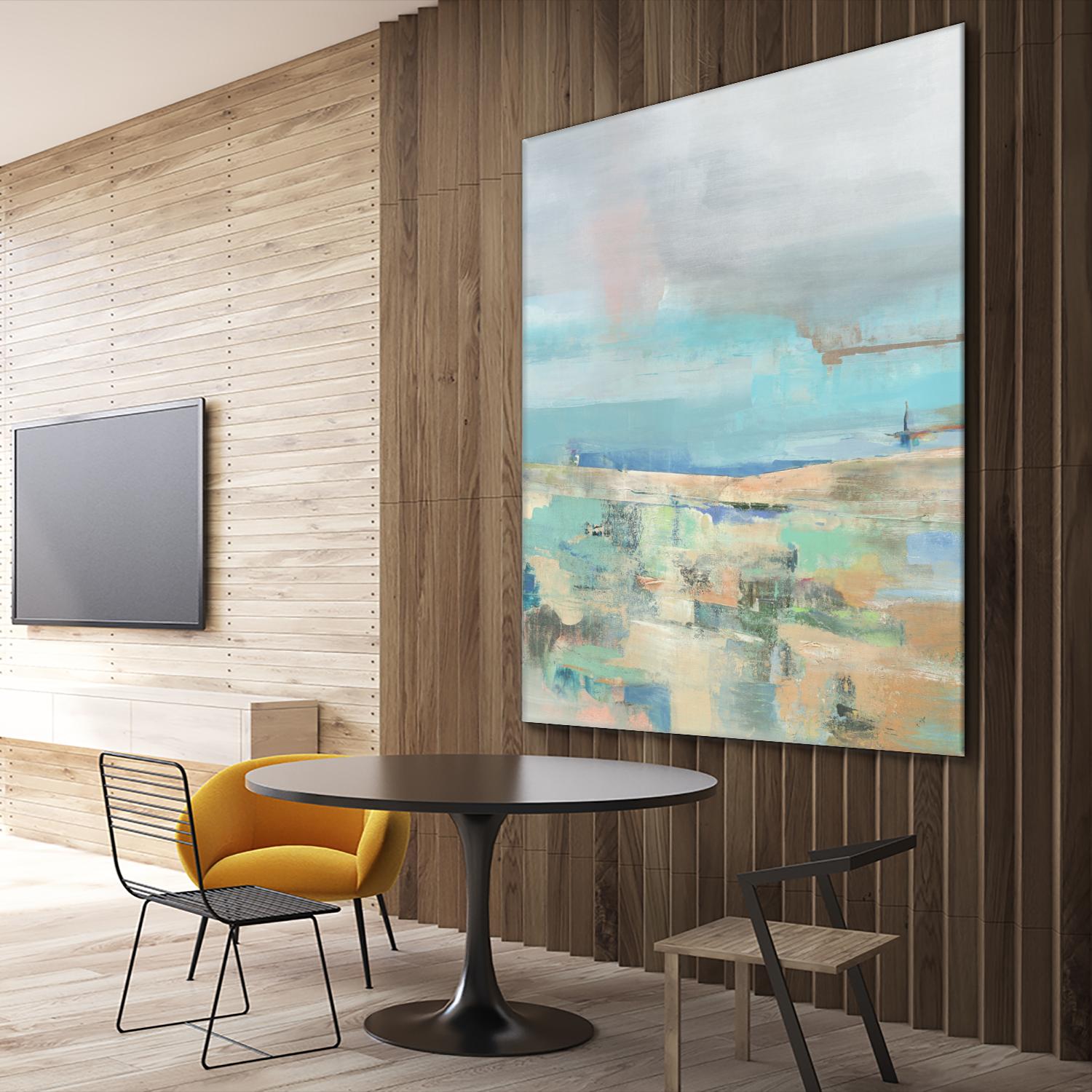 Low Tide I by Nancy Ngo on GIANT ART - pale tints abstract, landscape