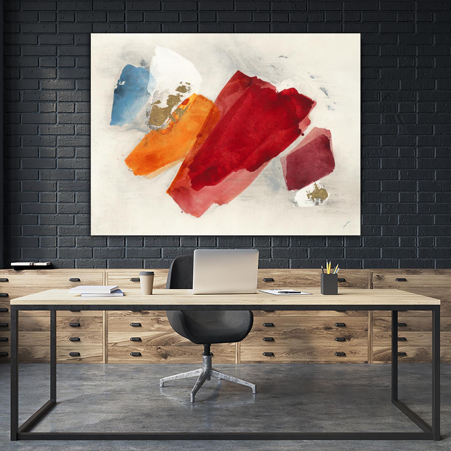 Equilibrium V4 by Leah Rei on GIANT ART - yellows abstract
