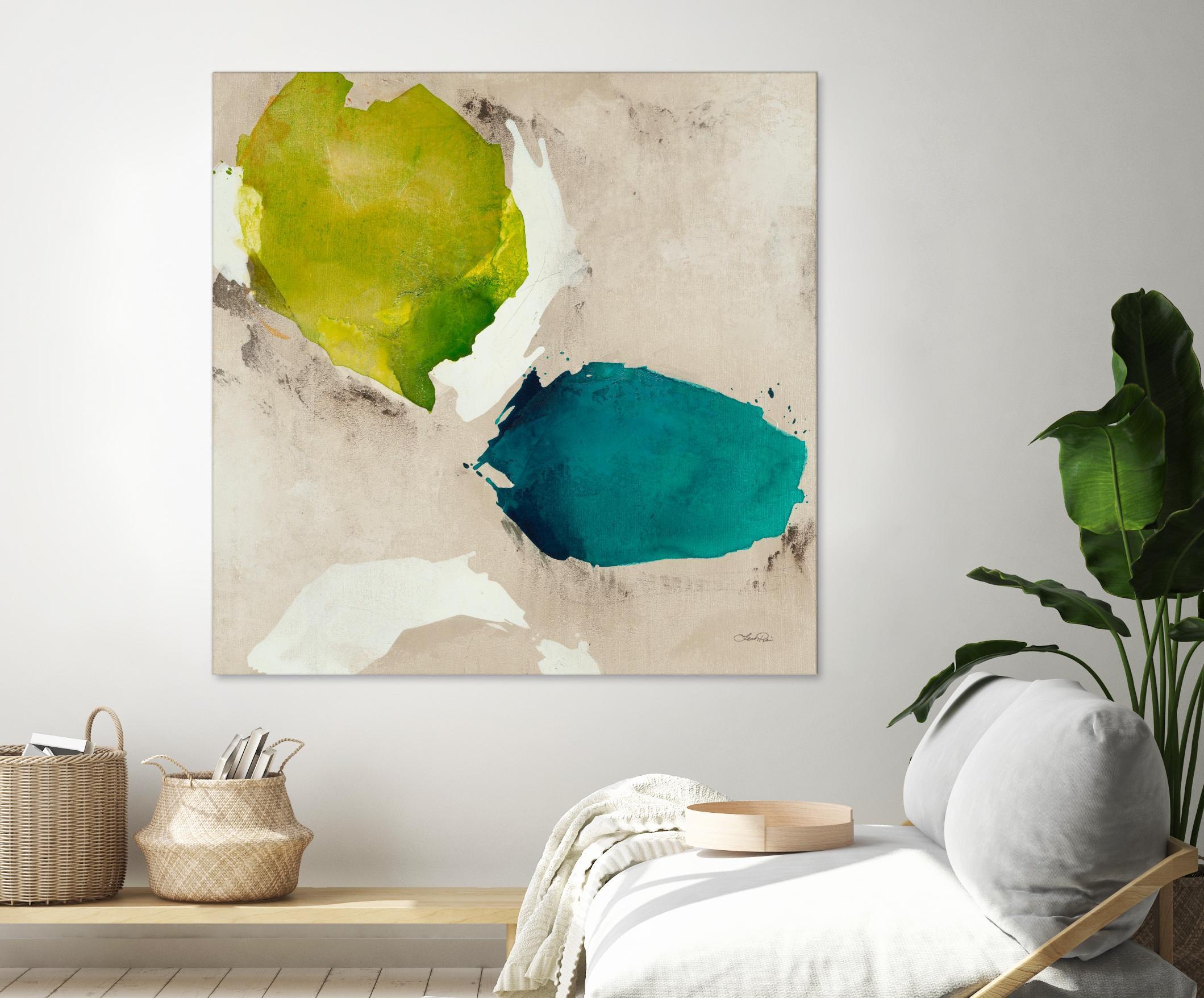 Connected I by Leah Rei on GIANT ART - greens abstract green