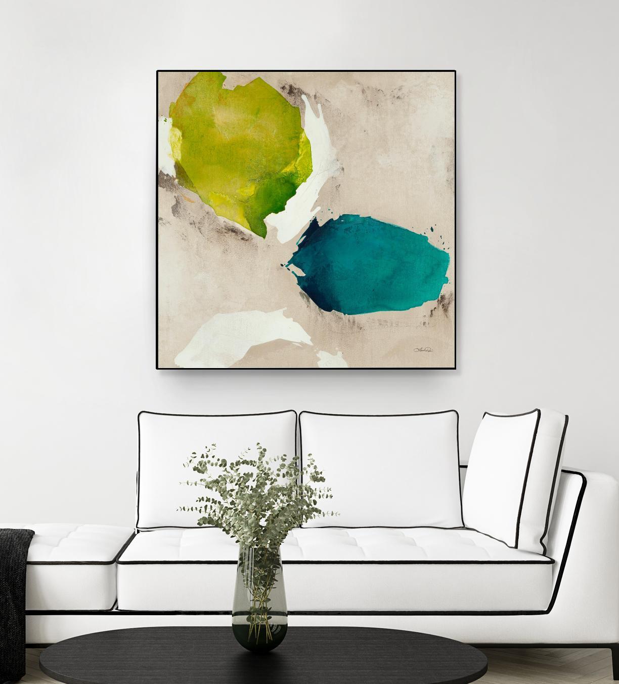 Connected I by Leah Rei on GIANT ART - greens abstract green