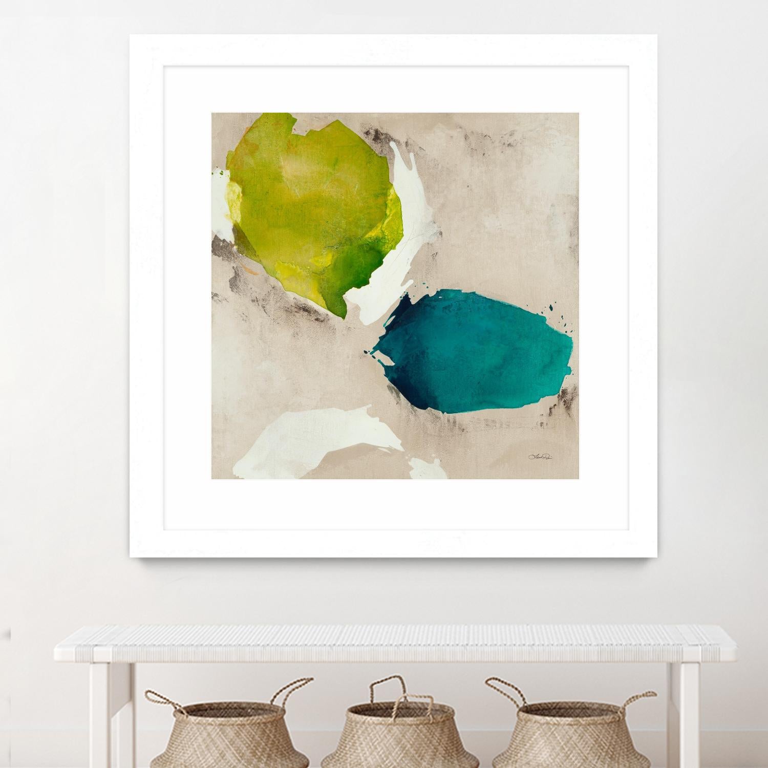 Connected I by Leah Rei on GIANT ART - greens abstract green