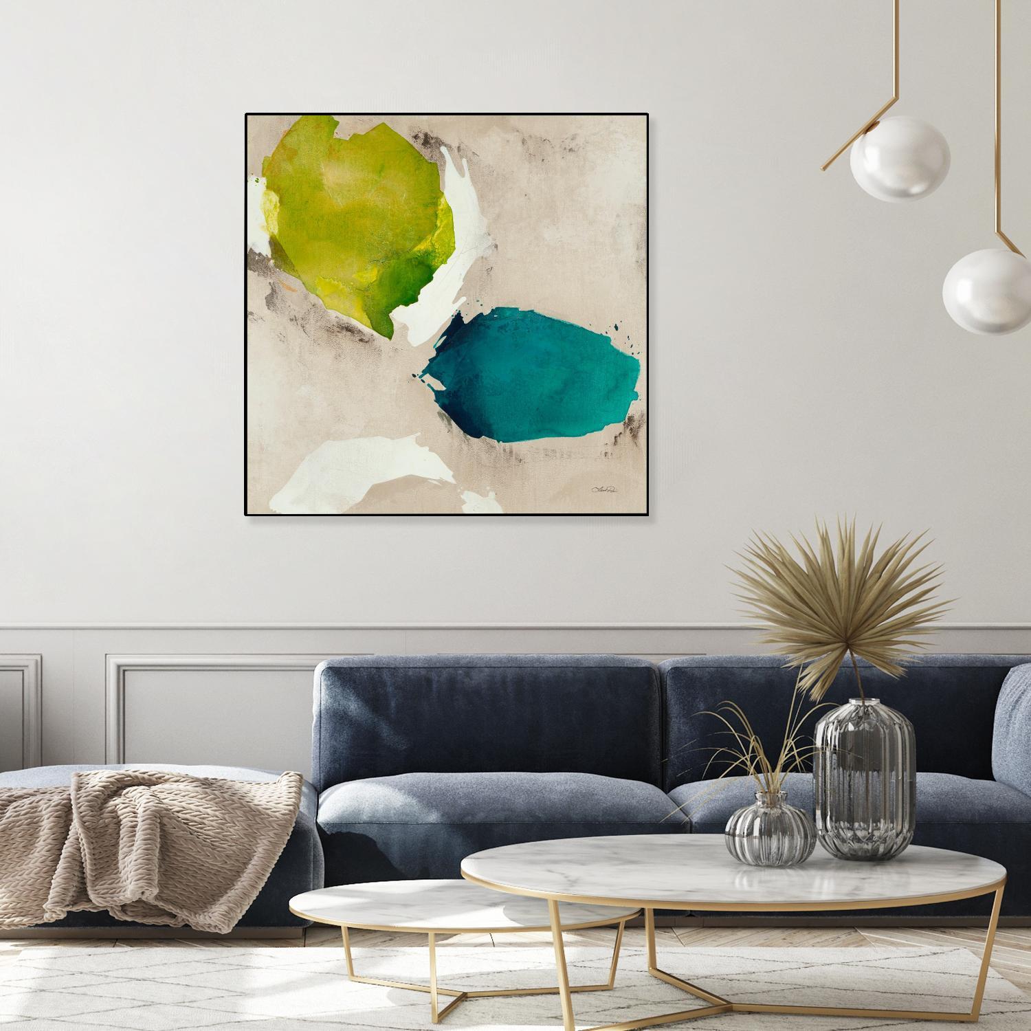 Connected I by Leah Rei on GIANT ART - greens abstract green